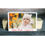 magnet botez simplu cu o fotografie