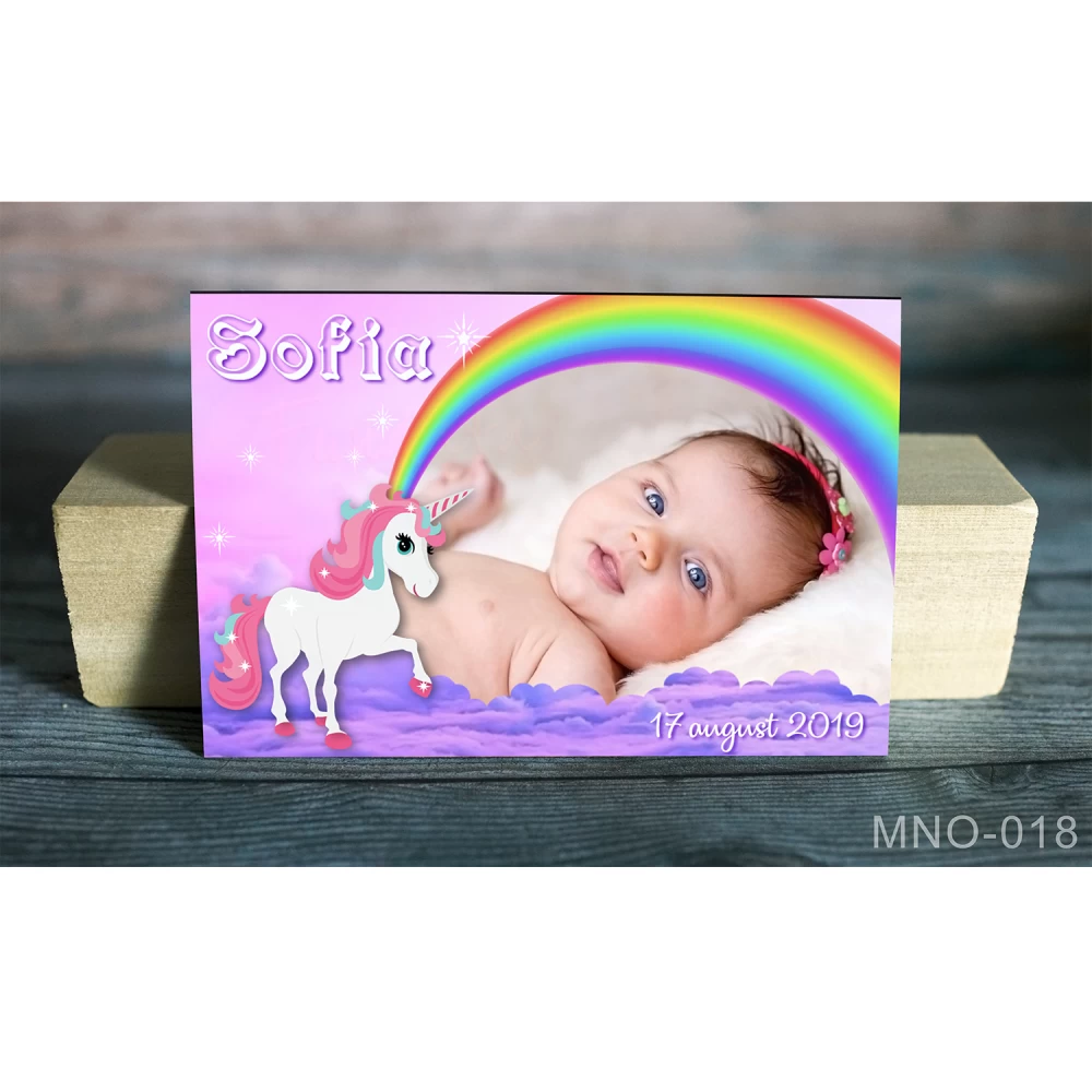 magnet marturie botez cu foto si unicorn