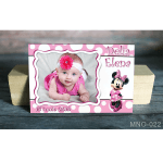 magnet marturie botez cu foto si Minnie bebelus