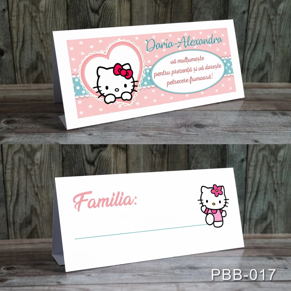 plicuri bani carduri masa botez hello kitty