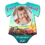 Magnet personalizat botez decupat body - Cars - MCH-30 - imagine 2