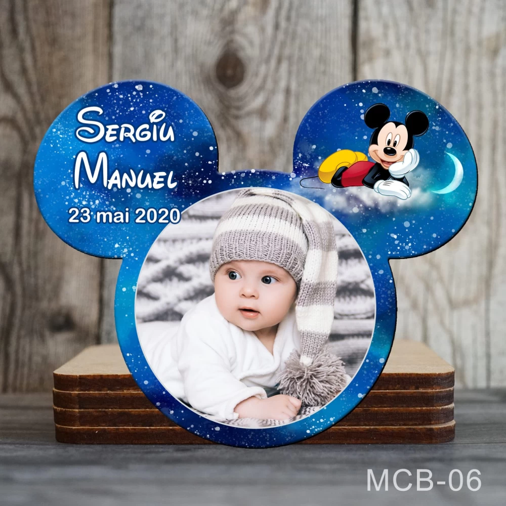 magnet decupat cu Mickey marturie botez