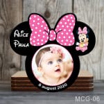 Magnet personalizat botez decupat Minnie Mouse - MCG-06