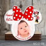 Magnet personalizat botez decupat Minnie - MCG-08