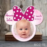 Magnet personalizat botez decupat Minnie - MCG-10