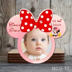 Magnet personalizat botez decupat Minnie Mouse - MCG-17