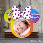 Magnet personalizat botez decupat Minnie - MCG-20