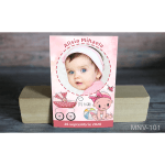 Magnet personalizat botez - Bebe si carucior - MNV-101