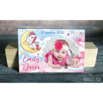Magnet botez - unicorn pe luna - MBO-12