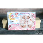 Magnet personalizat botez gemeni - unicorni - MBO-94