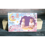 Magnet personalizat botez gemeni - unicorni - MBO-96