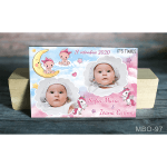 Magnet personalizat botez gemeni - unicorni - MBO-97