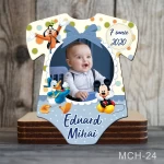 Magnet personalizat botez decupat body - Mickey, Donald si Goofy - MCH-24