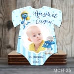 Magnet personalizat botez decupat body - Strumfi - MCH-25