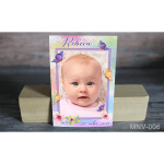 Magnet personalizat botez - flori si fluturi - MNV-006