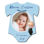 Magnet personalizat botez decupat body - Baby Boss - MCH-34 - imagine 2