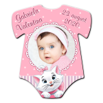 Magnet personalizat botez decupat body - pisica Marie - MCH-16 - imagine 2