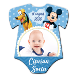 Magnet personalizat botez decupat body - Mickey si Pluto - MCH-20 - imagine 2