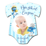 Magnet personalizat botez decupat body - Strumfi - MCH-25 - imagine 2