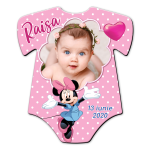 Magnet personalizat botez decupat body - Minnie - MCH-09 - imagine 2