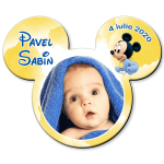 Magnet personalizat botez decupat Mickey - MCB-03 - imagine 2