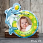Magnet personalizat botez decupat delfin - MCD-04