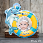 Magnet personalizat botez decupat delfin - MCD-05