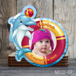 Magnet personalizat botez decupat delfin - MCD-07