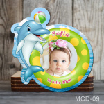 Magnet personalizat botez decupat delfin - MCD-09
