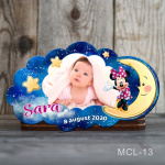 Magnet personalizat botez decupat norisor - Minnie - MCL-13