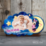 Magnet personalizat botez decupat norisor - Minnie - MCL-14