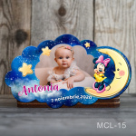 Magnet personalizat botez decupat norisor - Minnie - MCL-15