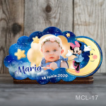 Magnet personalizat botez decupat norisor - Minnie - MCL-17
