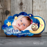 Magnet personalizat botez decupat norisor - bufnita - MCL-22