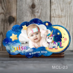 Magnet personalizat botez decupat norisor - unicorn - MCL-23