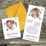 Invitatii botez cu poza - fluturi - IBPF-01 - imagine 2