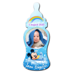 Magnet personalizat botez decupat biberon - Mickey - MCS-12 - imagine 2