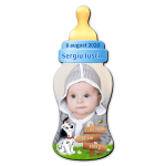 Magnet personalizat botez decupat biberon - Dalmatian - MCS-06 - imagine 2