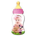Magnet personalizat botez decupat biberon - Minnie - MCS-20 - imagine 2