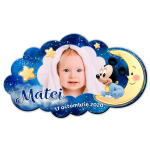 Magnet personalizat botez decupat norisor - Mickey - MCL-01 - imagine 2