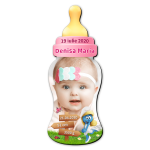 Magnet personalizat botez decupat biberon - Strumfita - MCS-22 - imagine 2