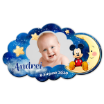 Magnet personalizat botez decupat norisor - Mickey - MCL-03 - imagine 2