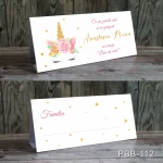plicuri bani carduri masa botez unicorn si stelute