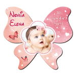Magnet personalizat botez decupat fluture - MCF-02 - imagine 2