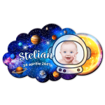 Magnet personalizat botez decupat norisor - planete - MCN-01 - imagine 2