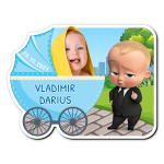 Magneti personalizati botez Carucior - Baby Boss - MFC-05 - imagine 2