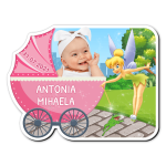 Magneti personalizati botez Carucior - Tinkerbell - MFC-20 - imagine 2