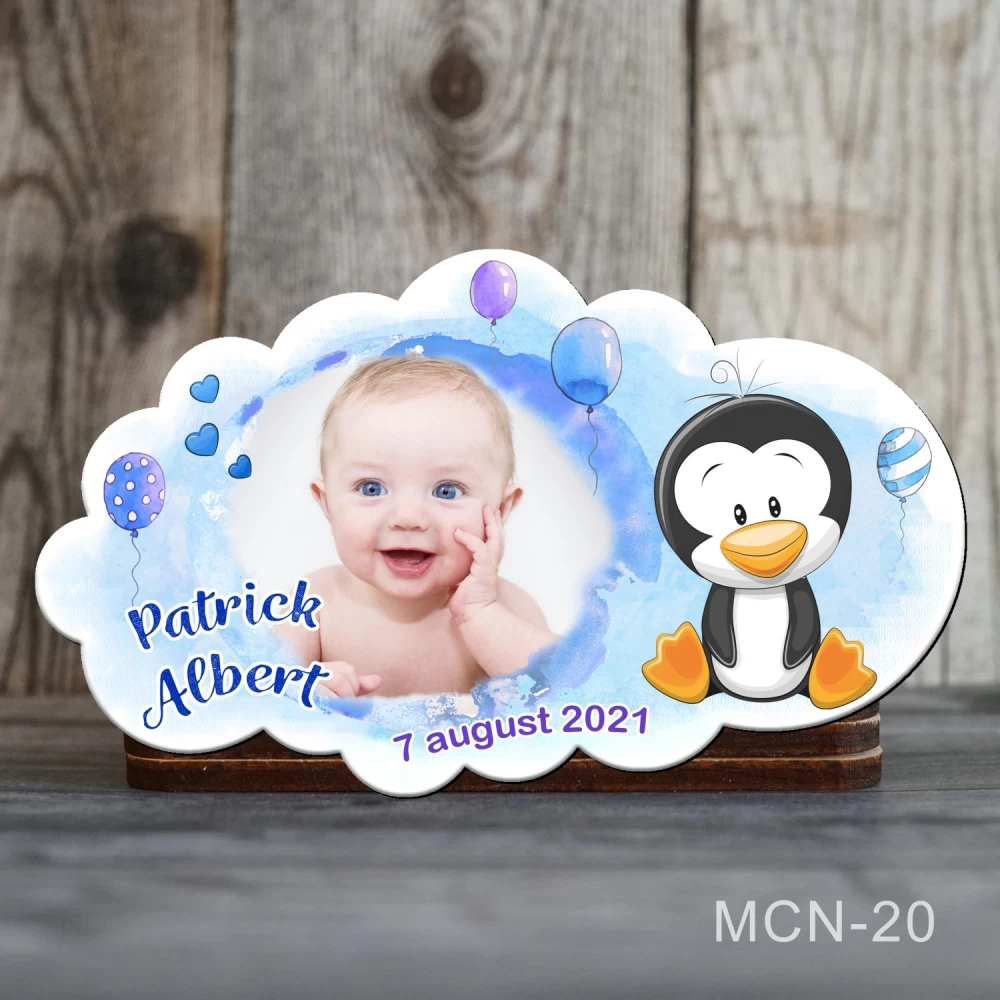 magneti personalizati botez pinguin