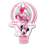Marturii magnetice botez Balon aer cald - Minnie Mouse - MFBA-15 - imagine 2