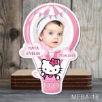 Marturii magnetice botez Balon aer cald - Hello Kitty - MFBA-18